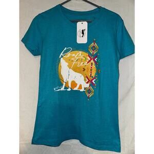 West + Wild Roam Free Wolf Graphic Tee – Size L – NWT